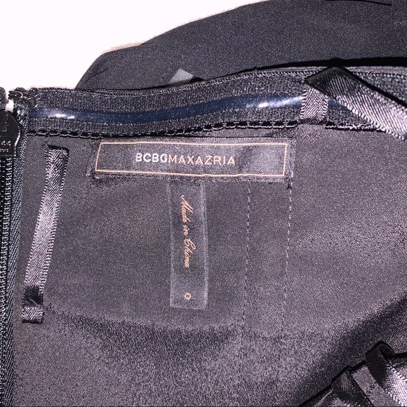 BCBG Maxazria One-Shoulder Black Taffeta Dress - Picture 7 of 7